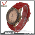 Hot selling nice promotion quart type colorful silicone watches for youth